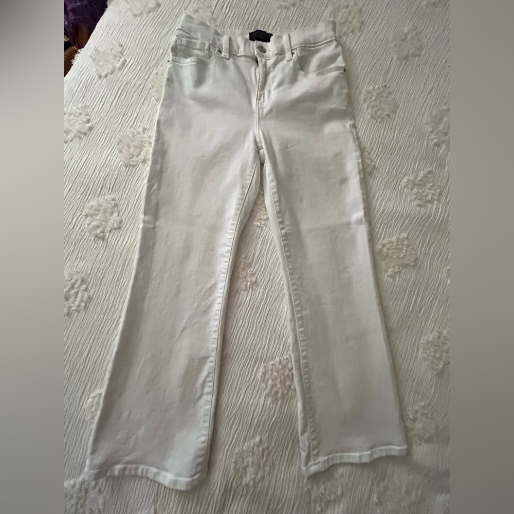 Banana Republic White Wide Leg Cropped Pants